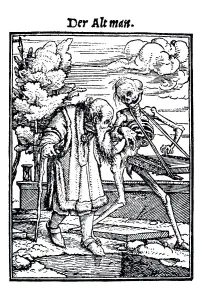 Woodcut, The Old Man, Hans Holbein the Younger