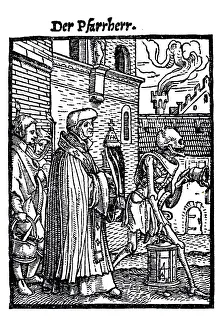 Woodcut, The Priest, or Pastor
