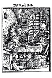 Woodcut, The Rich Man, Hans Holbein the Younger
