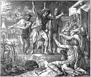 Woodcut, Saviour, Jesus, first messengers
