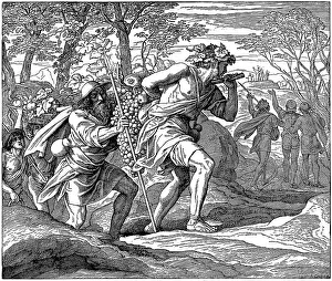 Woodcut, the scout in the promised land