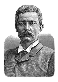 Woodcut, Sir Henry Morton Stanley, portrait