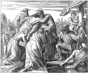 Woodcut, The Valediction of St