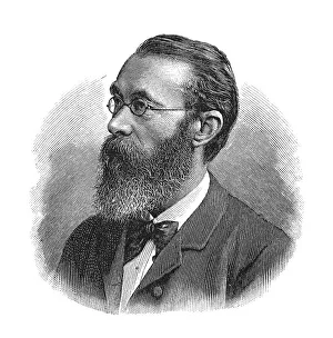 Woodcut, Wilhelm Maximilian Wundt, portrait
