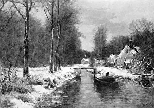 Woodcut A Winter Day