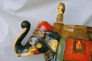 Wooden elephant, handicraft in Rajasthan, India
