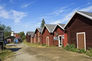 Wooden houses, Kukkola, Lapland, Finland