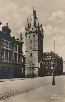 The wooden tower in Mainz, Rhineland-Palatinate