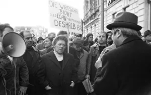 Workers of the Duesseldorf metal industry demonstrated on 11