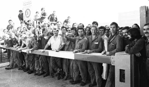 Many workers at the Opel factory in Bochum - here on 23 August 1973 - also took part in the wildcat strikes that swept
