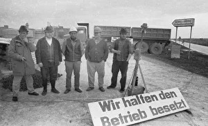 The workers and their union reacted to the employers of Seibel and Soehne a cement plant in Erwitte