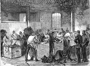 Workers at Woolwich Arsenal prepare to equip the cavalry for the Abyssinia Expedition