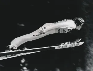 World Cup, ski jumping, Andreas Goldberger from Austria at a ski jumping competition in 1995, Germany, Europe