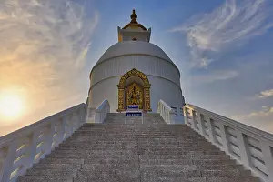 Category Buddhism Prints: World Peace pagoda, Pokhara, Nepal, Asia