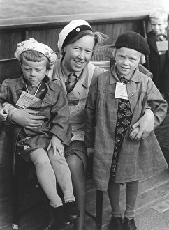 World war 2 in Europe. Finnish children in Sweden during the Second World War in 1941