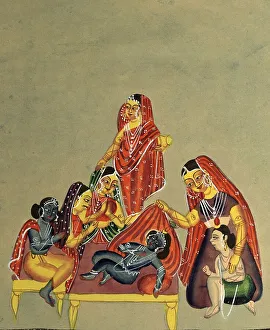 The Worship of the Krishna Child, c