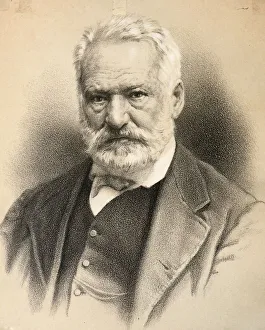 The writer Victor Hugo, historical portrait