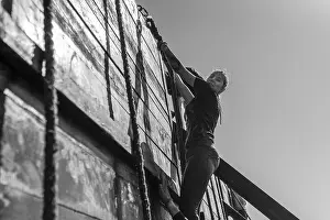 WROCLAW, POLAND - APRIL 7, 2018: Extreme running with obstacle RUNMAGEDDON