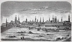 Wroclaw, Poland, seen from the Oder River