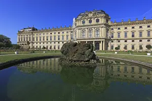 The Wuerzburg Residence and Court Garden with Garden Fountain