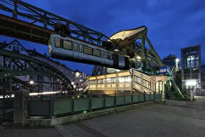 The Wuppertal suspension railway goes to the Werther Brucke stop
