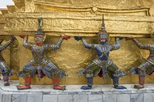 Yaksha figures, Wat Phra Kaeo, Bangkok