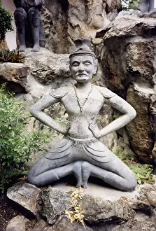 Yoga, yoga sculpture in Buddha