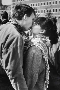 Young couple, East Germany, Europe, circa 1985