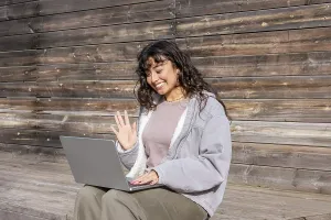 A young Latin woman enjoys a sunny day