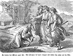 Three young men meet Abraham and tell him to father a child