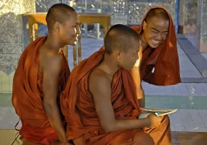 Category Buddhism Prints: Young monks, Myanmar, Burma, Asia