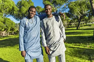 Two young senegalese men wearing traditional dashiki clothing