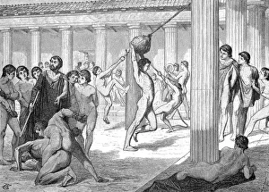 Young Spartans Exercising at Sparta