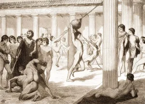 Young Spartans Exercising at Sparta
