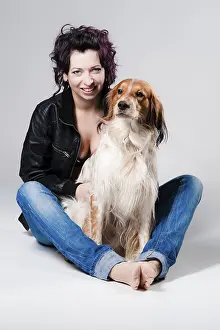 Young woman with a dog