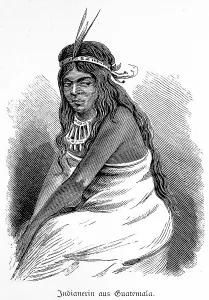 Young woman, Indian, sitting, long hair