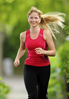 Young woman jogging