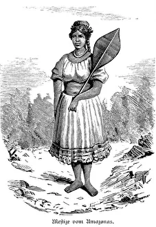 Young woman, mestizo, mixed-race