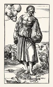 Young woman, series of foolish virgins