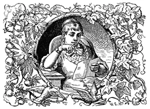 Young woman sitting in an armchair