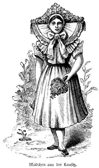 Young woman in traditional traditional costume