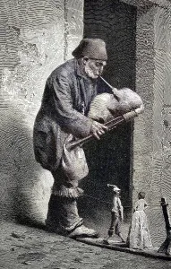 Zampognaro, Shepherd with bagpipes