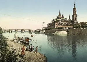 Zaragoza. Rio Ebro and Cathedral-Basilica of Our Lady of the Pillar