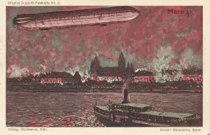Zeppelin over Mainz, Rhineland-Palatinate
