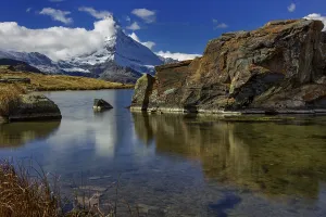 Zermatt, Matterhorn, Stellisee. Switzerland