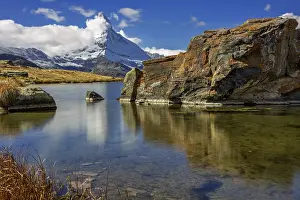 Zermatt, Matterhorn, Stellisee. Switzerland