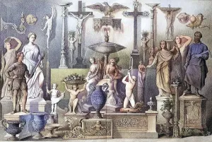 Zinc cast ornaments from the zinc foundry of L